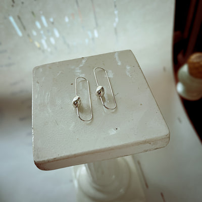 Infinita Drop Earrings - Polished Silver