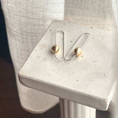 Infinita Drop Earrings - Matte Brass