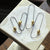 Infinita Drop Earrings - Matte Brass