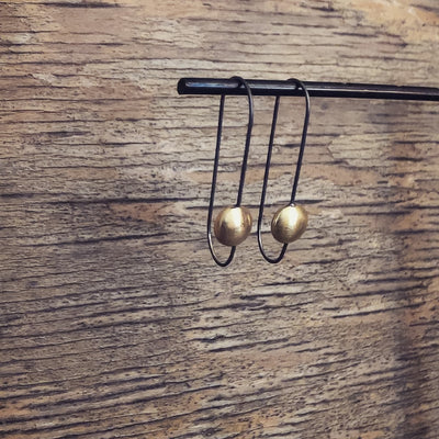 Infinita Drop Earrings - Matte Brass
