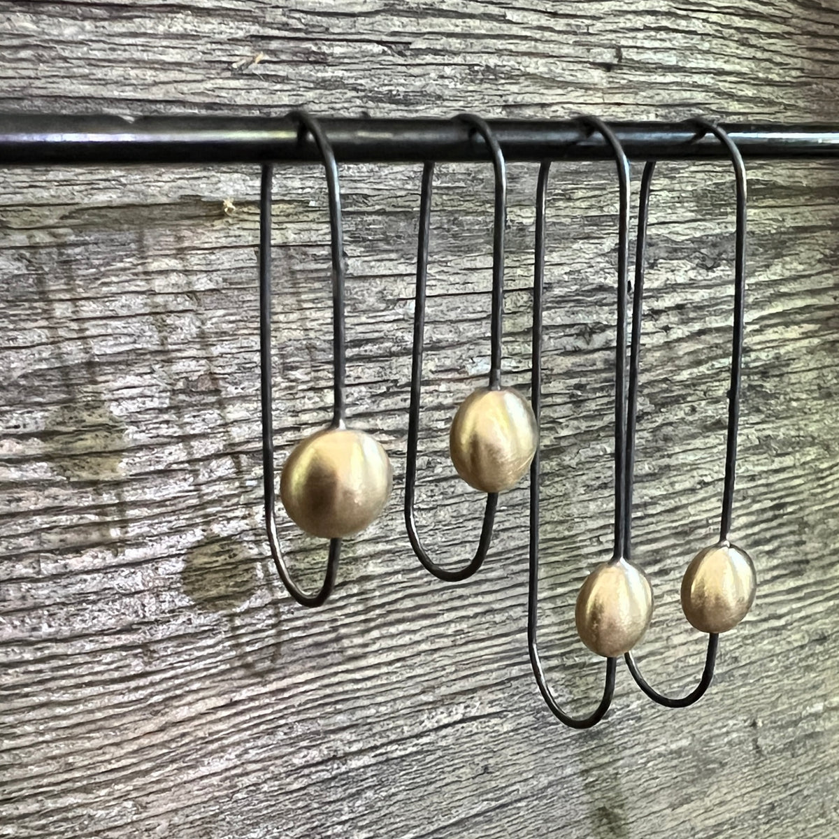 Infinita Drop Earrings - Matte Brass