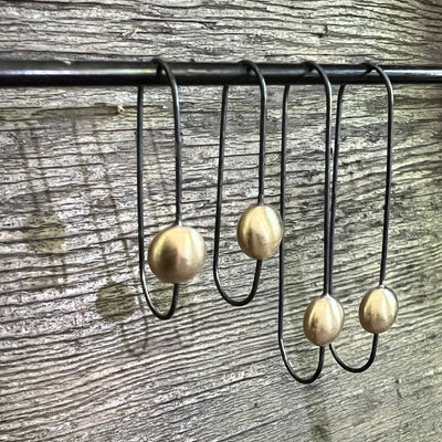 Infinita Drop Earrings - Matte Brass
