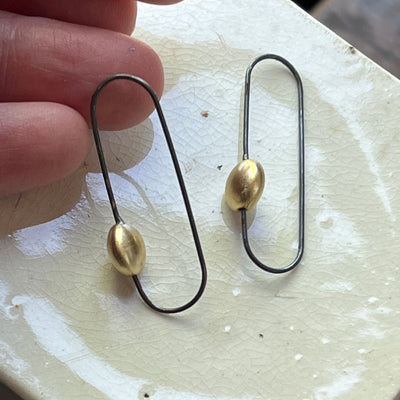 Infinita Drop Earrings - Matte Brass